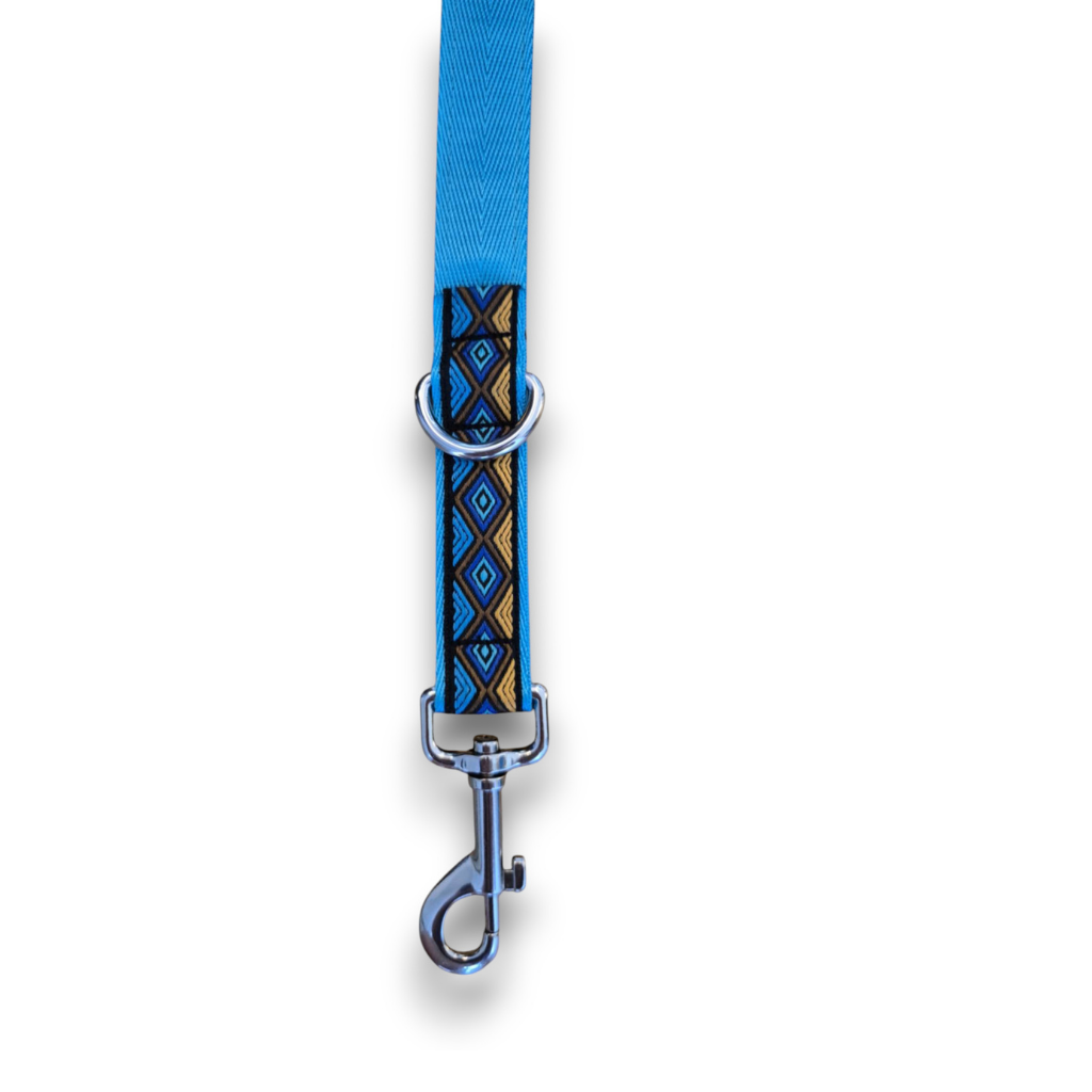 Hundeleine 3-fach verstellbar "Medow blue"