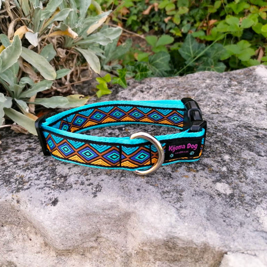 Hundehalsband 2.5cm "Medow blue"