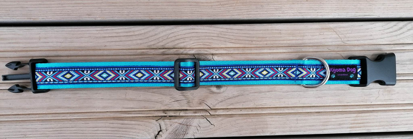 Hundehalsband 2.5cm "Nando blue"