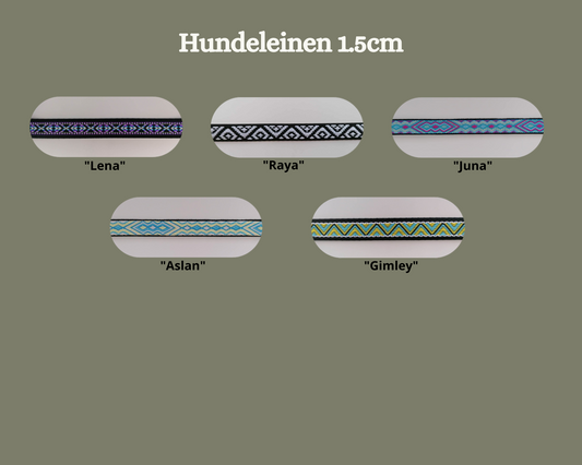 Hundeleine 3-fach verstellbar 1.5cm in verschiedenen Mustern wählbar