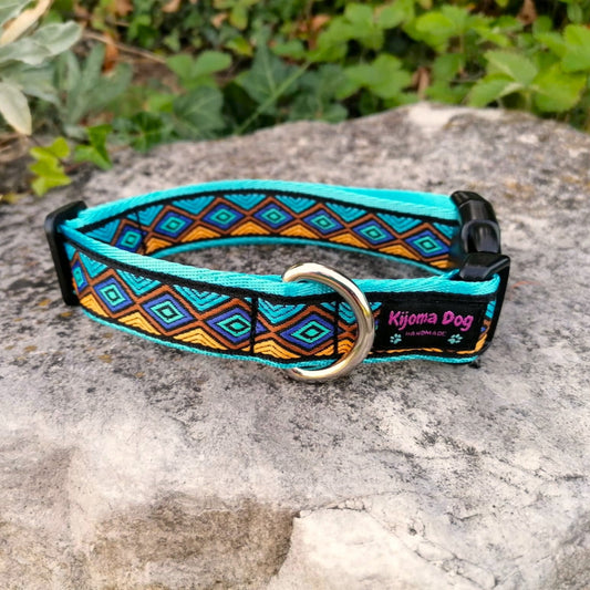 Hundehalsband 2.5cm  "Medow blue"