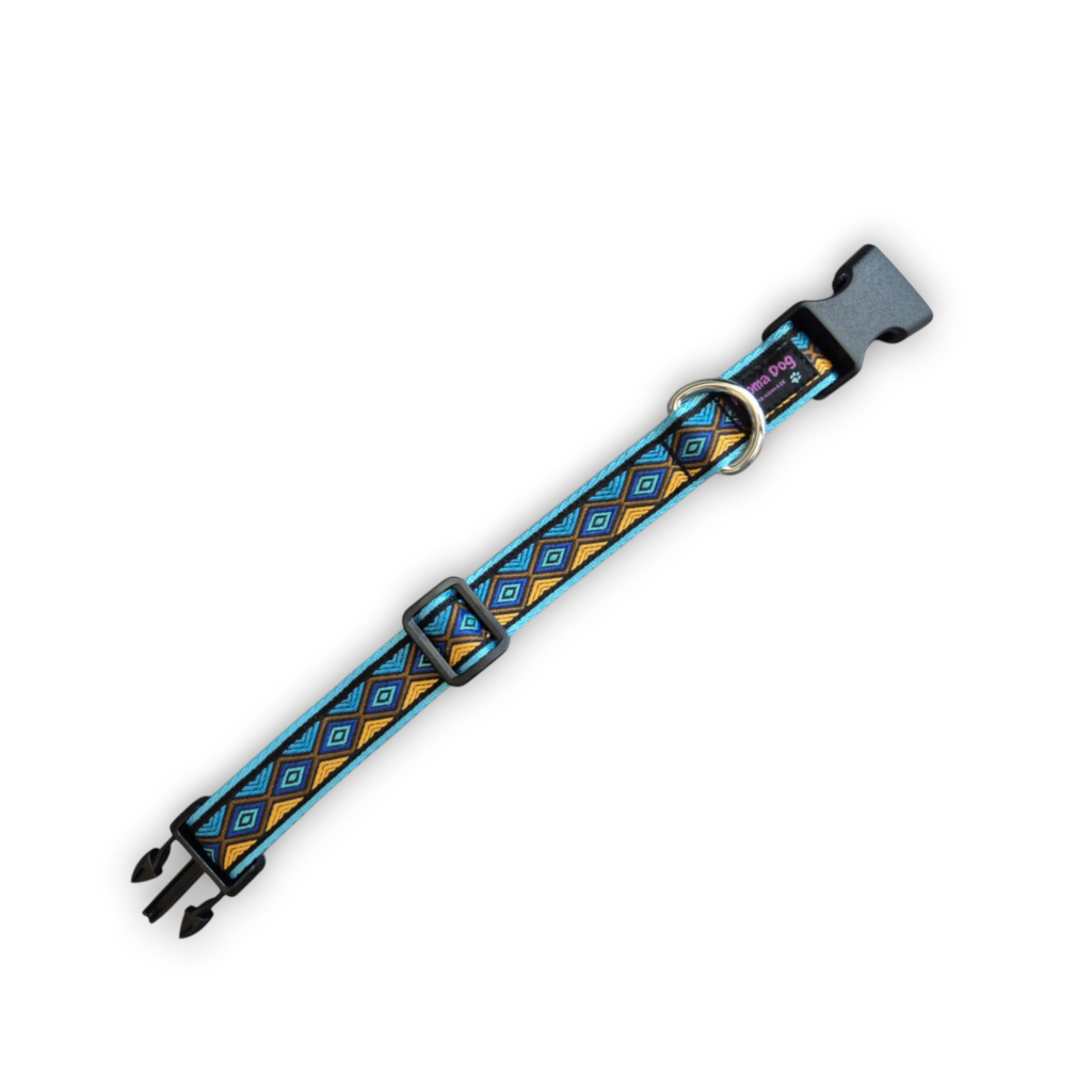 Hundehalsband 2.5cm  "Medow blue"