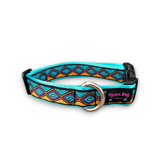 Hundehalsband 2.5cm  "Medow blue"